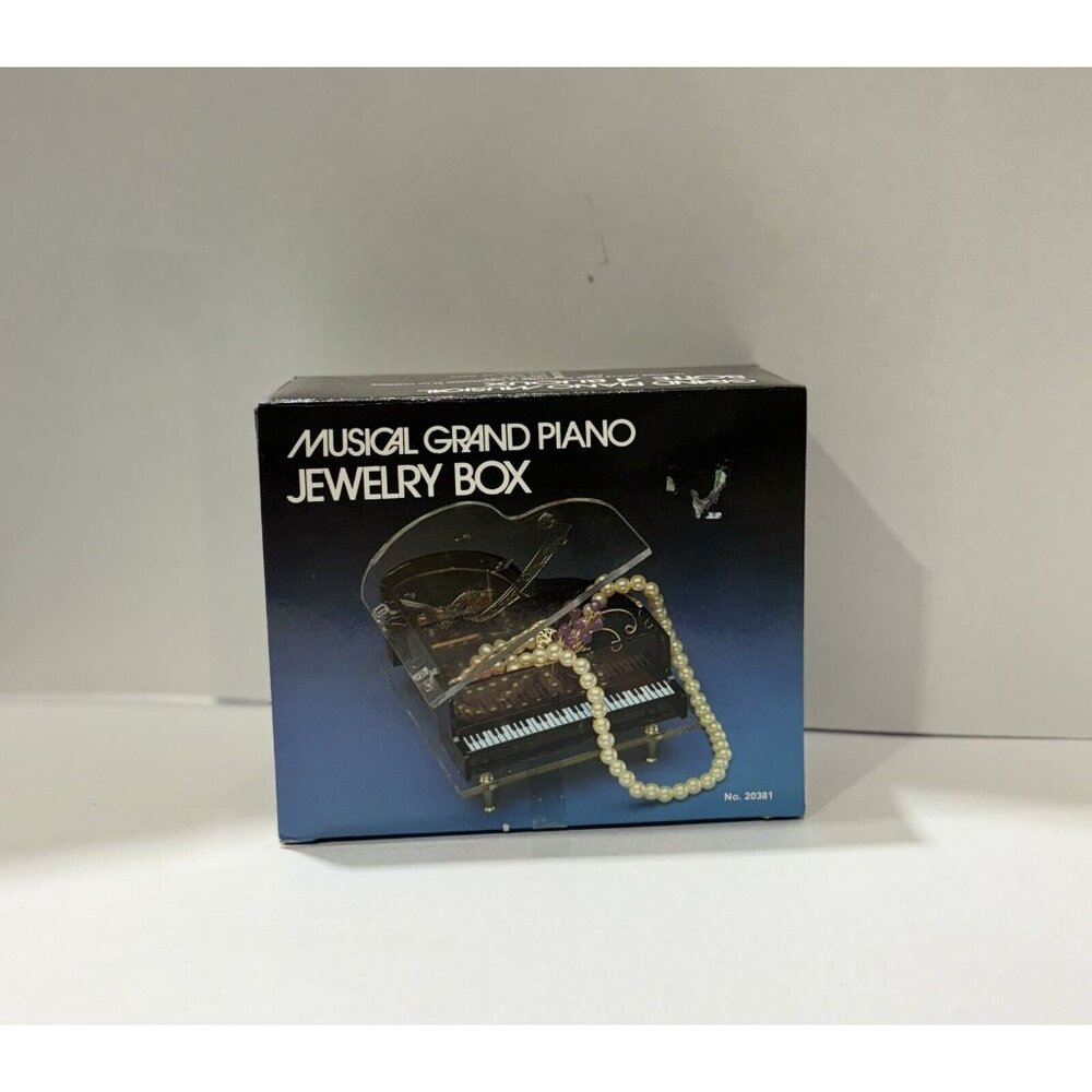 RARE 1982 Original Packaging Musical  Piano Jewelry Box
